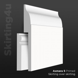 Asmara 5 MDF Skirting Board Cover (Skirting Over Skirting)