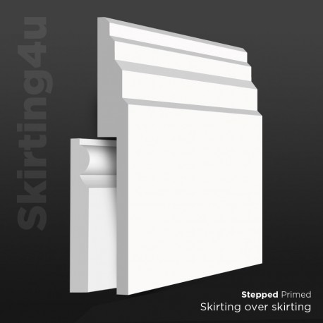 Stepped MDF Skirting Board Cover (Skirting Over Skirting)