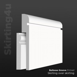 Bullnose Groove MDF Skirting Board Cover (Skirting Over Skirting)