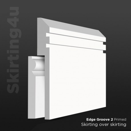 Edge Groove 2 MDF Skirting Board Cover (Skirting Over Skirting)