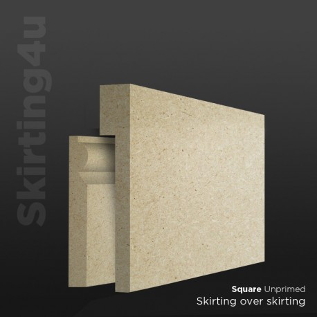 Square MDF Skirting Board Cover (Skirting Over Skirting)