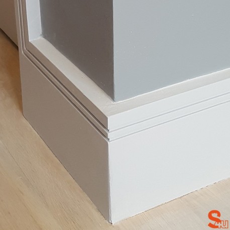Square Groove 2 MDF Skirting Board