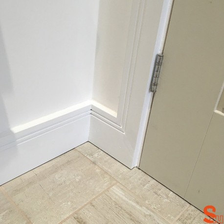 Square Groove 2 MDF Architrave White Primed