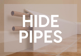 How to use rebated skirting boards to hide pipes from view