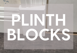 What are plinth blocks and how are they used?