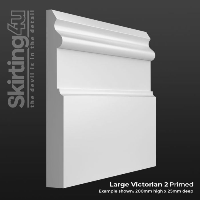 Large Victorian 2 MDF Skirting Board