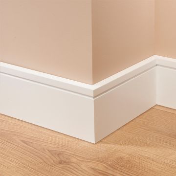 Square Groove MDF Skirting Board