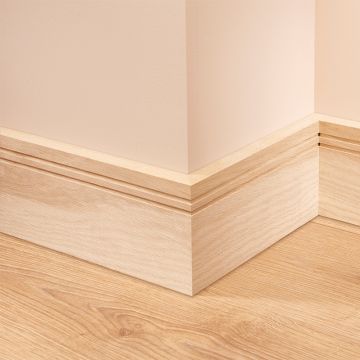 Square Groove 2 Oak Skirting Board