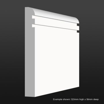 Bullnose Groove 2 Skirting SAMPLE