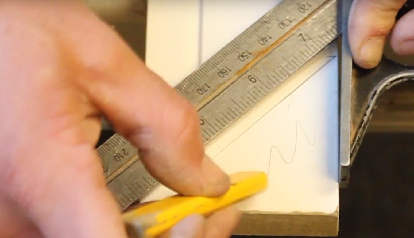 cutting architrave for window frame